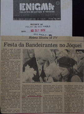 Festa da Bandeirantes no Jóquei. Folha de São Paulo