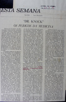 "Dr. Knock": os Perigos da Medicina. Jornal do Brasil