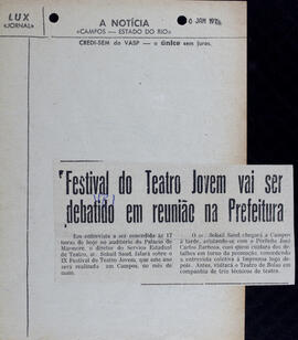 Recorte do Jornal A Notícia_Festival do Teatro Jovem