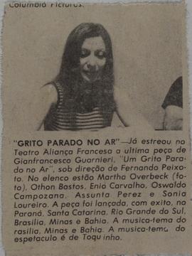 Recorte do Jornal Folha de São Paulo_Grito Parado no Ar - Já Estreou no Teatro Aliança Francesa [...]