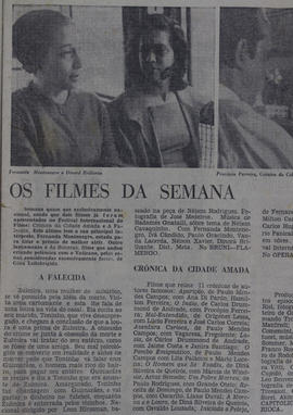 Os Filmes da Semana. Jornal do Brasil