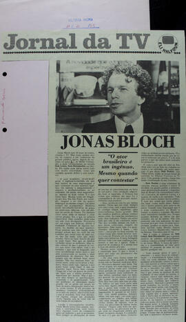 Jonas Bloch. Última Hora