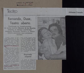 Fernanda, Duse, Teatro Aberto. Diário de Notícias