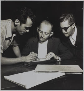 Léo Jusi, Carlos Scliar e Norma Bruce Esquerdo