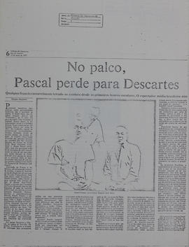 Recorte do Jornal Tribuna da Imprensa_Espetáculo O Encontro de Descartes e Pascal