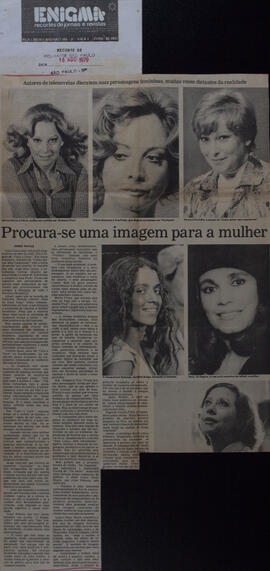 Procura-se Uma Imagem para a Mulher. Folha de São Paulo