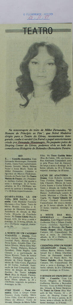[Fernanda Montenegro]. O Fluminense