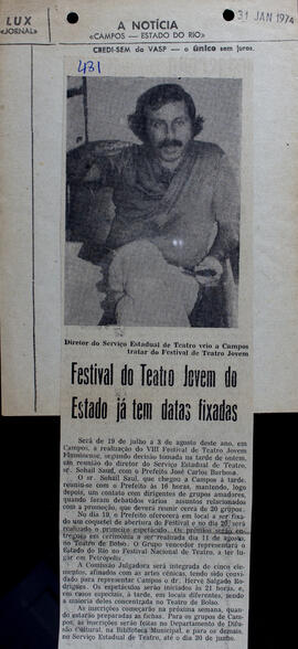 Recorte do Jornal A Notícia_Festival de Teatro Jovem