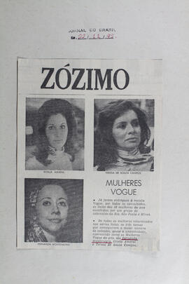 Mulheres Vogue. Jornal do Brasil