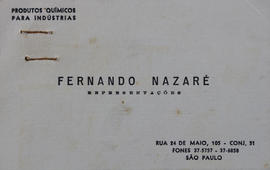 Cartão de Apresentação de Fernando Nazaré Representações