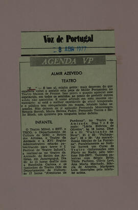 Teatro. Voz de Portugal