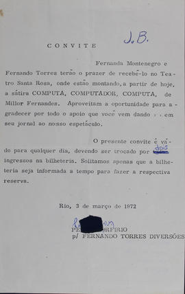 Convite de Fernando Torres Diversões