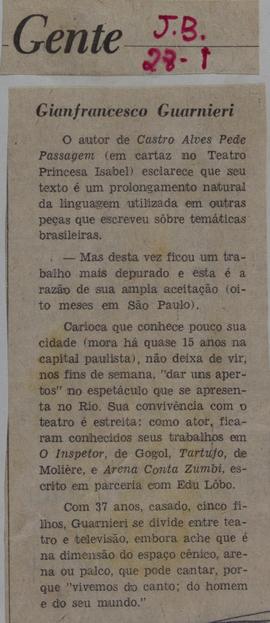 Recorte do Jornal do Brasil_Gianfrancesco Guarnieri