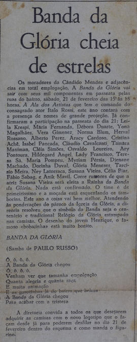 Recorte do Jornal Diário de Notícias_Banda da Glória