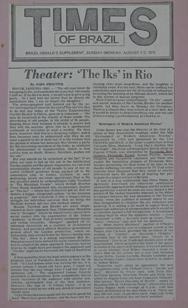 Theater: 'The Iks' in Rio. Brazil Herald