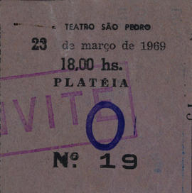 Bilhete do Teatro São Pedro