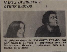 Recorte do Diário da Manhã_Marta Overbeck e Othon Bastos