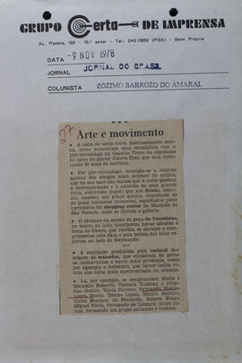 Arte e Movimento. Jornal do Brasil