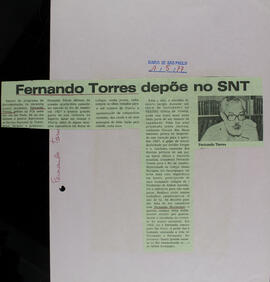 Fernando Torres Depõe no SNT. Diário de São Paulo