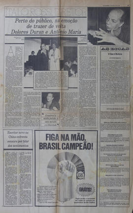 Recorte do Jornal O Globo_Espetáculo Brasileiro, Profissão Esperança