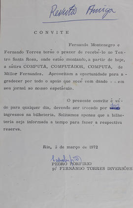 Convite de Fernando Torres Diversões
