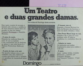 Um Teatro e Duas Grandes Damas. Jornal do Brasil