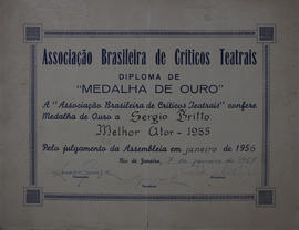 Diploma da Associação Brasileira de Críticos Teatrais