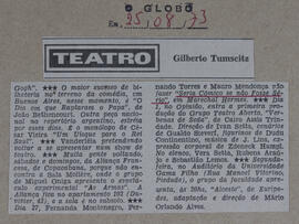 Teatro. O Globo