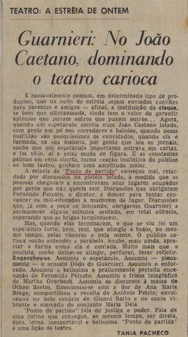 Recorte do Jornal O Globo_Guarnieri: no João Caetano, Dominando o Teatro Carioca