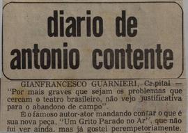 Recorte do Jornal Última Hora_Diário de Antonio Contente