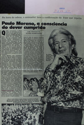 Paulo Moreno, a Consciência do Dever Cumprido. Revista Amiga