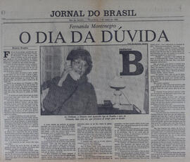 O Dia da Dúvida. Jornal do Brasil