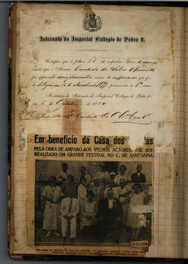 Certificado de Aprovação no Internato Imperial Collegio de Pedro II