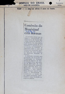 Comissão do Municipal Cria Normas. Jornal do Brasil