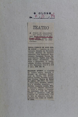 Teatro. O Globo