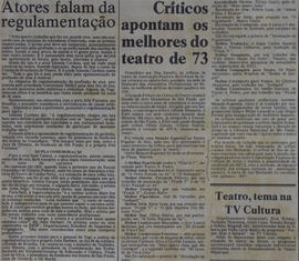 Recorte do Jornal Folha de São Paulo_Os Críticos Apontam os Melhores do Teatro de 73