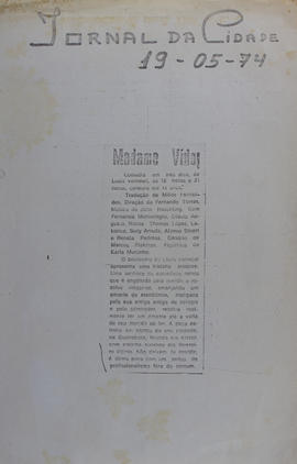 Madame Vidal. Jornal da Cidade