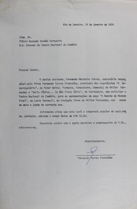 Carta a Flávio Azevedo Gusmão Cerqueira