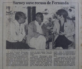 Sarney Ouve Recusa de Fernanda. Jornal de Brasília