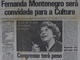Fernanda Montenegro Será Convidada para a Cultura. Correio Braziliense