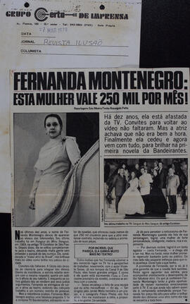 Fernanda Montenegro... Revista Ilusão