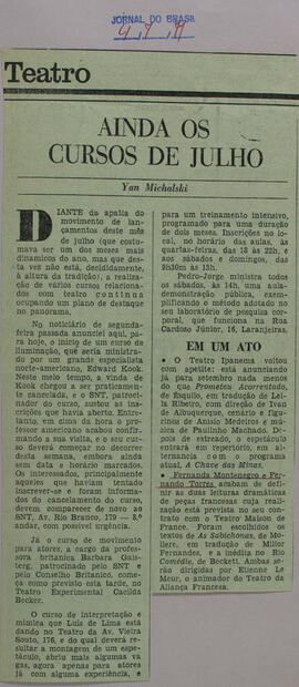 Em Um Ato. Jornal do Brasil