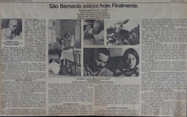 Recorte do Jornal O Estado de São Paulo_São Bernardo Estreia Hoje. Finalmente
