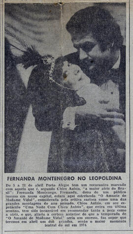 Fernanda Montenegro no Leopoldina. Correio do Povo