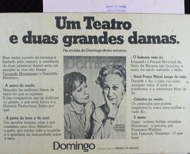 Um Teatro e Duas Grandes Damas. Jornal do Brasil